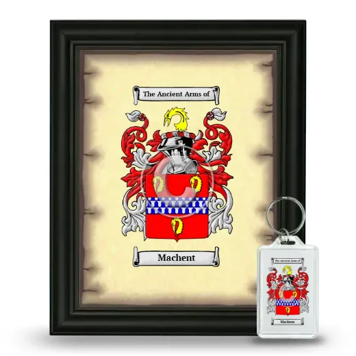 Machent Framed Coat of Arms and Keychain - Black