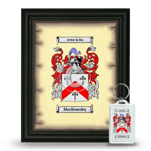 MacKenedey Framed Coat of Arms and Keychain - Black