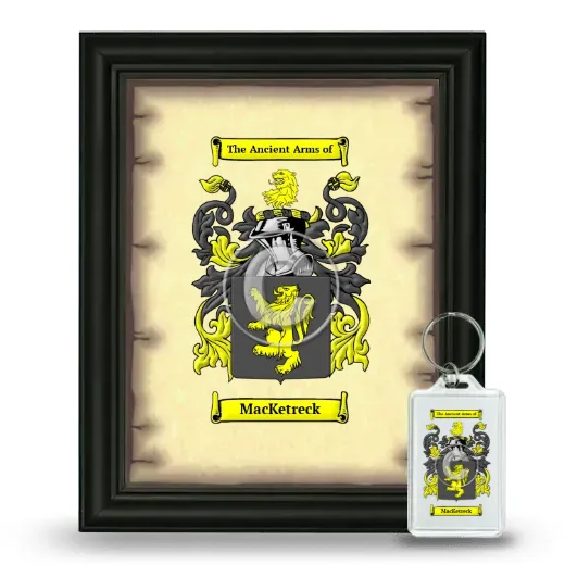 MacKetreck Framed Coat of Arms and Keychain - Black
