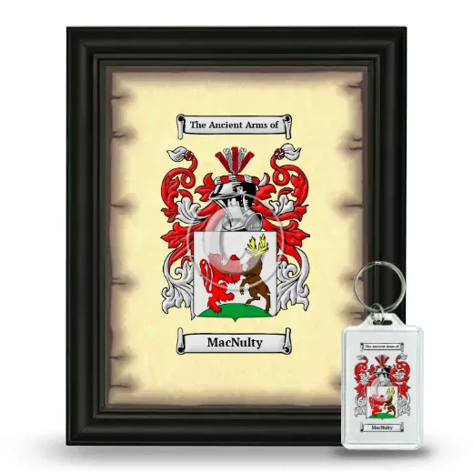 MacNulty Framed Coat of Arms and Keychain - Black