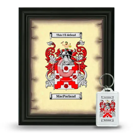 MacParland Framed Coat of Arms and Keychain - Black