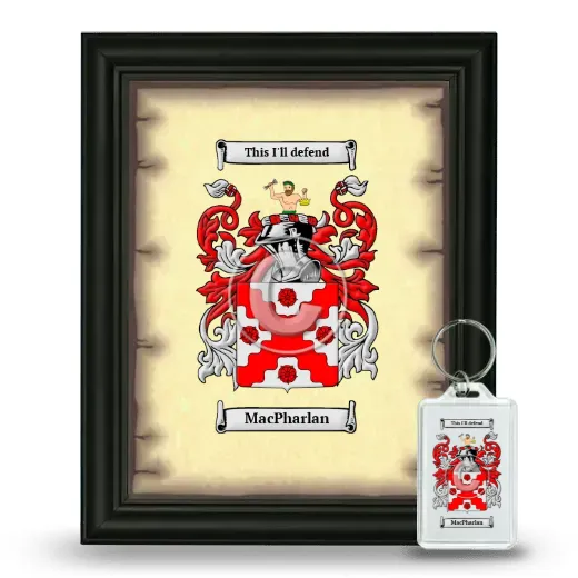 MacPharlan Framed Coat of Arms and Keychain - Black