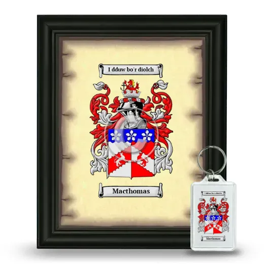 Macthomas Framed Coat of Arms and Keychain - Black