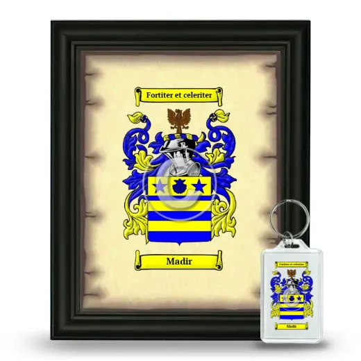 Madir Framed Coat of Arms and Keychain - Black