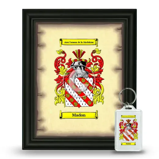 Madon Framed Coat of Arms and Keychain - Black