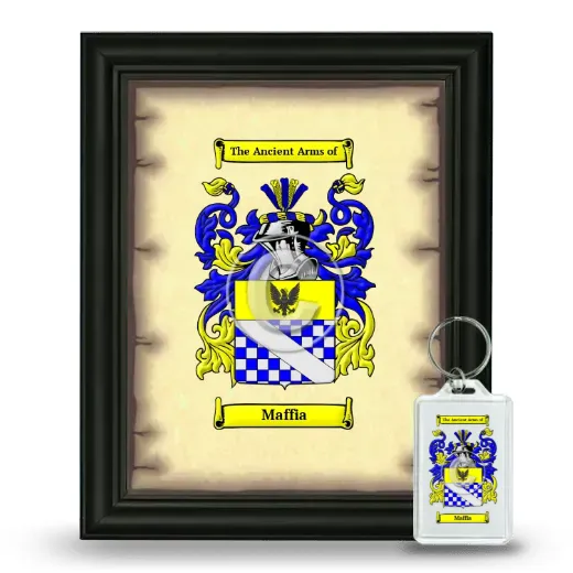 Maffia Framed Coat of Arms and Keychain - Black