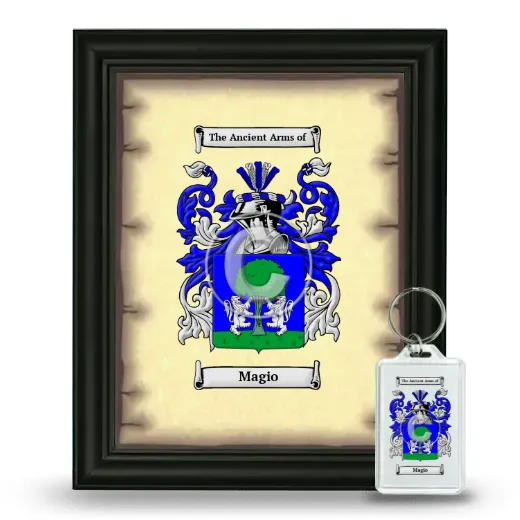 Magio Framed Coat of Arms and Keychain - Black