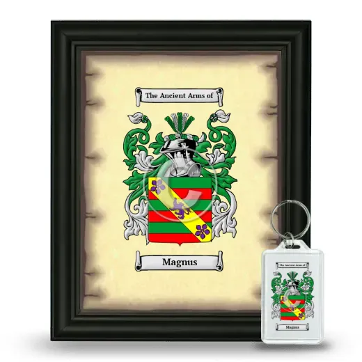 Magnus Framed Coat of Arms and Keychain - Black