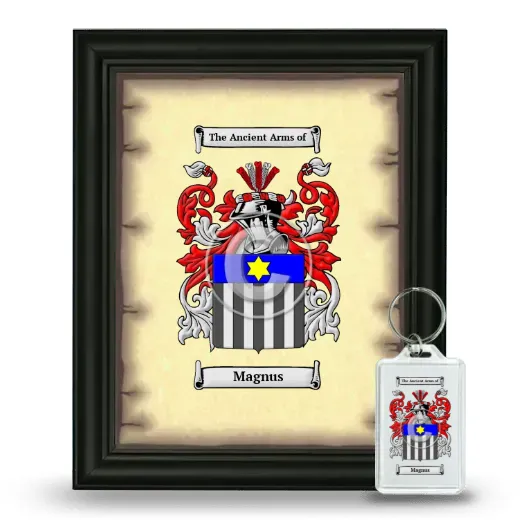 Magnus Framed Coat of Arms and Keychain - Black
