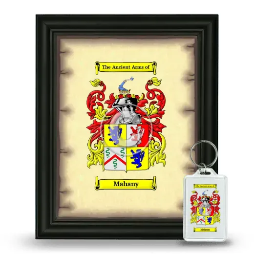 Mahany Framed Coat of Arms and Keychain - Black
