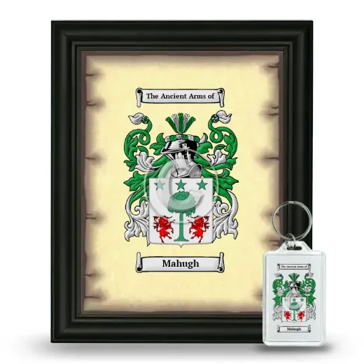 Mahugh Framed Coat of Arms and Keychain - Black