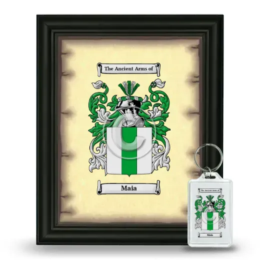 Maia Framed Coat of Arms and Keychain - Black