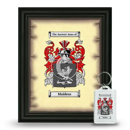 Maidens Framed Coat of Arms and Keychain - Black