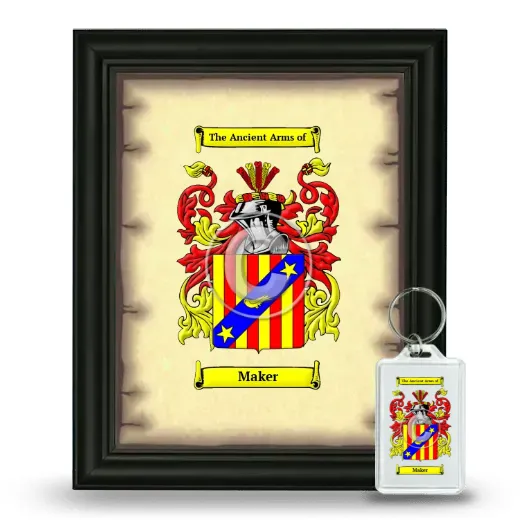 Maker Framed Coat of Arms and Keychain - Black