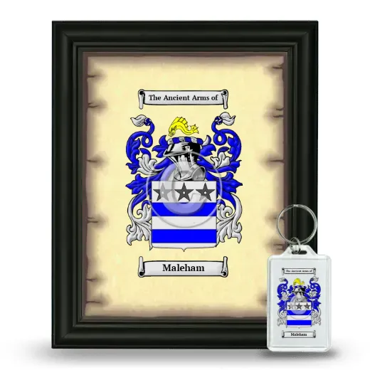 Maleham Framed Coat of Arms and Keychain - Black