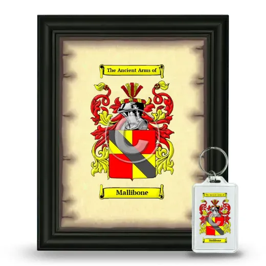 Mallibone Framed Coat of Arms and Keychain - Black
