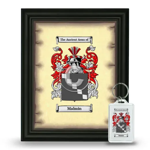 Malmin Framed Coat of Arms and Keychain - Black