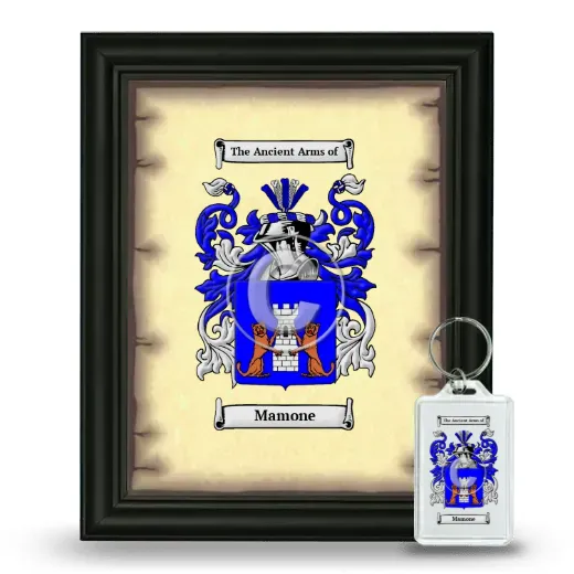 Mamone Framed Coat of Arms and Keychain - Black