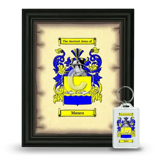 Manco Framed Coat of Arms and Keychain - Black