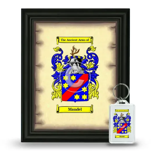 Mandel Framed Coat of Arms and Keychain - Black