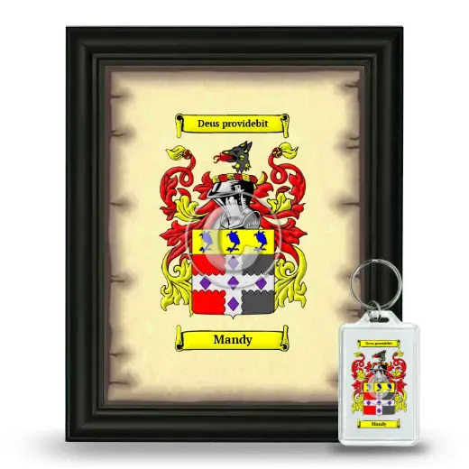 Mandy Framed Coat of Arms and Keychain - Black