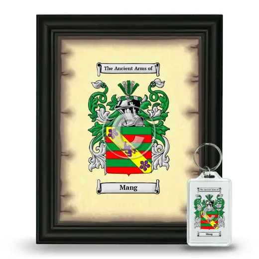 Mang Framed Coat of Arms and Keychain - Black