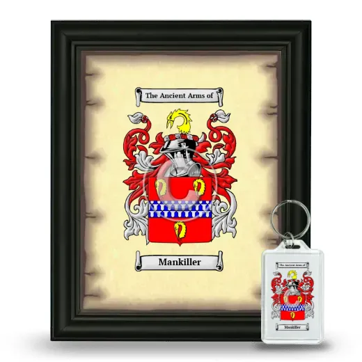 Mankiller Framed Coat of Arms and Keychain - Black