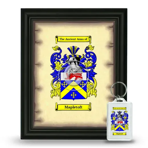Mapletoft Framed Coat of Arms and Keychain - Black
