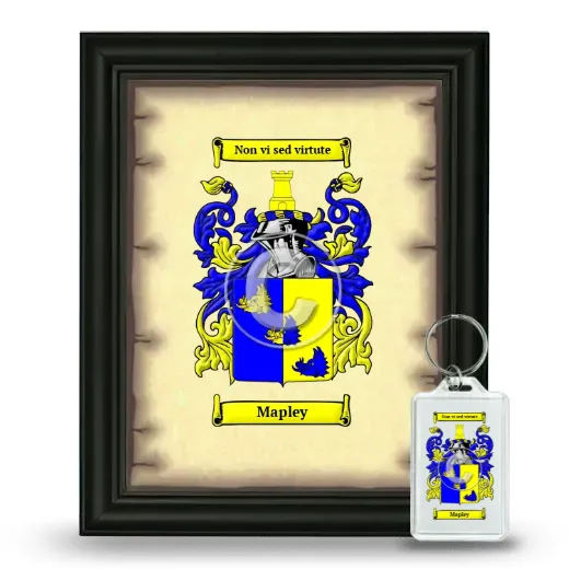 Mapley Framed Coat of Arms and Keychain - Black