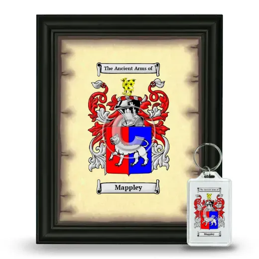 Mappley Framed Coat of Arms and Keychain - Black