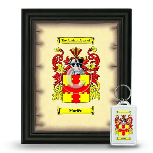Mariën Framed Coat of Arms and Keychain - Black