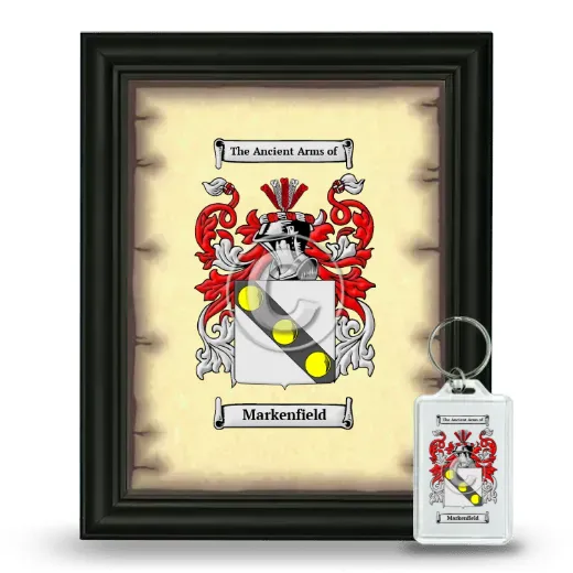 Markenfield Framed Coat of Arms and Keychain - Black