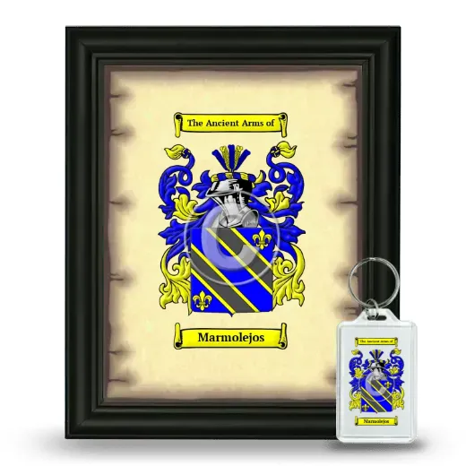 Marmolejos Framed Coat of Arms and Keychain - Black
