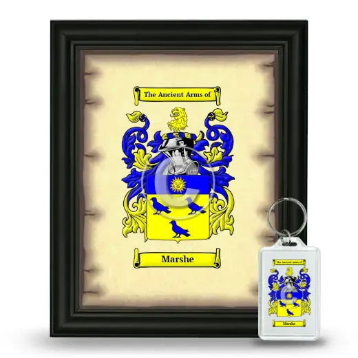 Marshe Framed Coat of Arms and Keychain - Black
