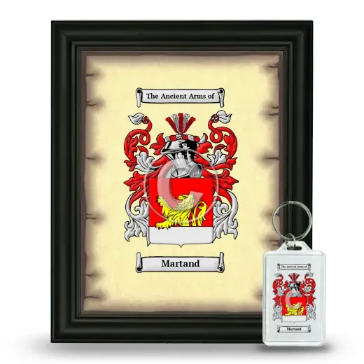 Martand Framed Coat of Arms and Keychain - Black