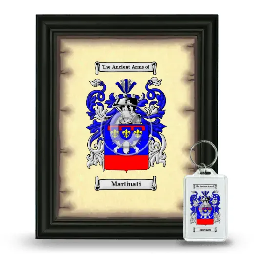 Martinati Framed Coat of Arms and Keychain - Black