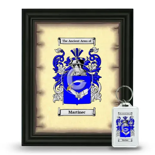 Martinec Framed Coat of Arms and Keychain - Black