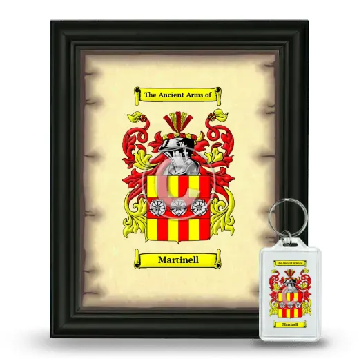 Martinell Framed Coat of Arms and Keychain - Black