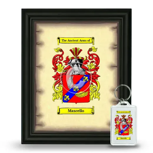 Mascello Framed Coat of Arms and Keychain - Black