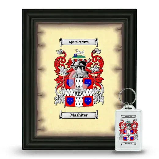 Mashiter Framed Coat of Arms and Keychain - Black