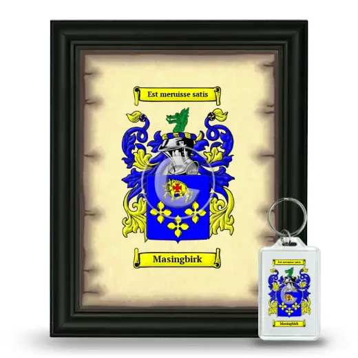 Masingbirk Framed Coat of Arms and Keychain - Black