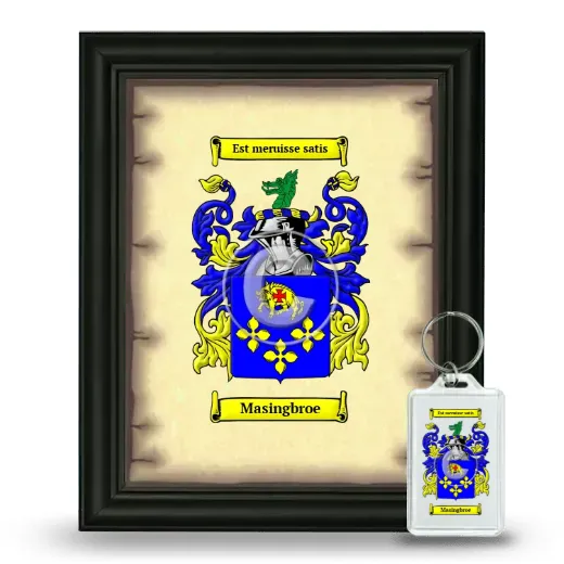 Masingbroe Framed Coat of Arms and Keychain - Black