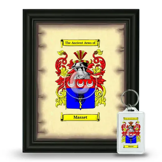 Masset Framed Coat of Arms and Keychain - Black