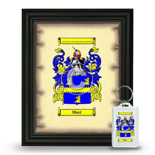 Mast Framed Coat of Arms and Keychain - Black