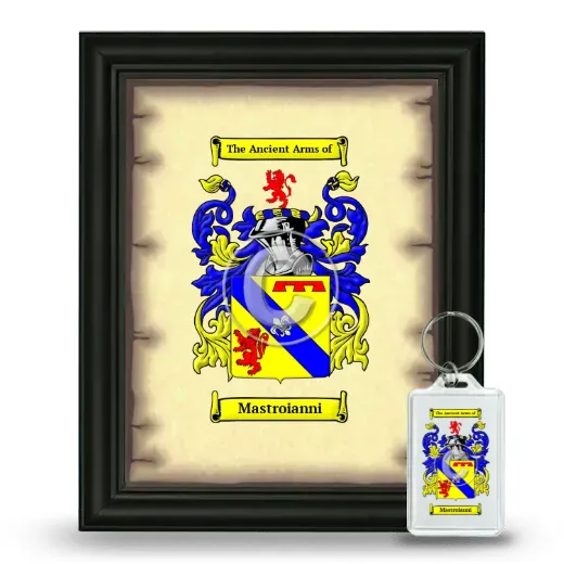 Mastroianni Framed Coat of Arms and Keychain - Black