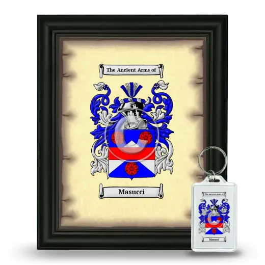 Masucci Framed Coat of Arms and Keychain - Black
