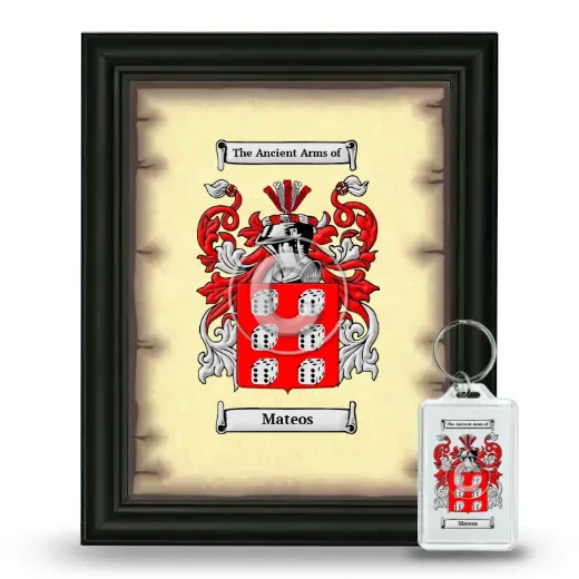 Mateos Framed Coat of Arms and Keychain - Black