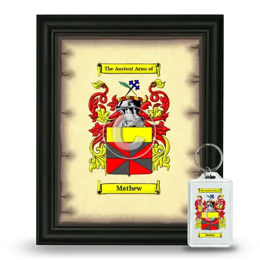 Mathew Framed Coat of Arms and Keychain - Black