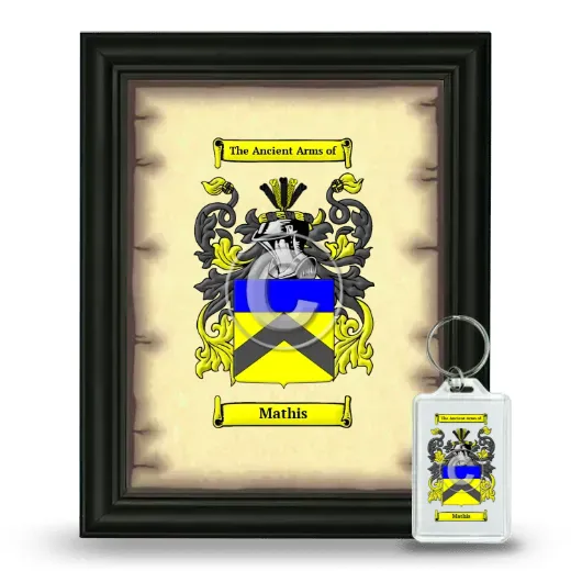 Mathis Framed Coat of Arms and Keychain - Black