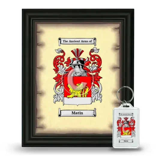 Matin Framed Coat of Arms and Keychain - Black